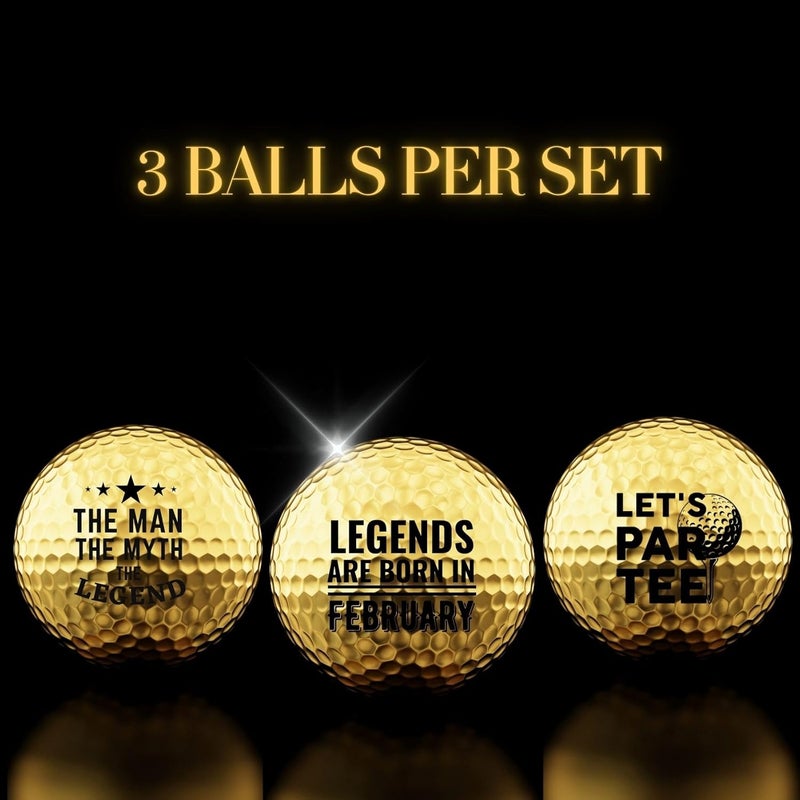 CybGene Birthday Gifts Golf Balls Set for Him, Golf Gifts for Men, Cool Accessories for Golfers, Birthday Golf Balls for Golf Lovers, Dad, Grandpa, Boyfriend, Husband, Brother, Uncle, Boss - Image 3